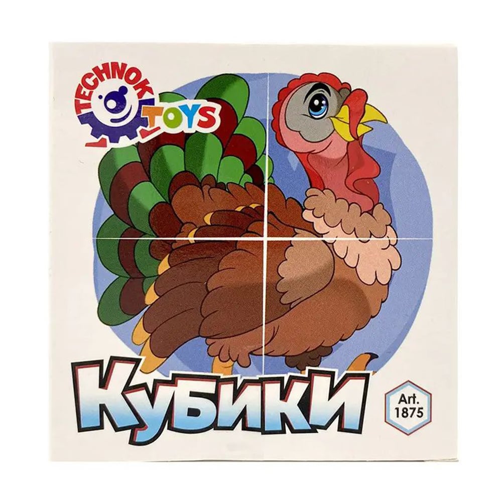 Кубики TechnoK Птахи, 4 елемента, від 1 року (1875)